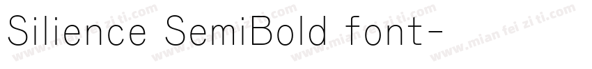 Silience SemiBold font字体转换